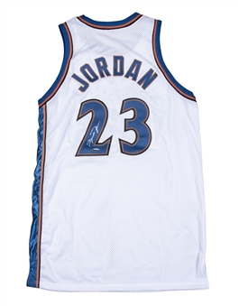 2002 Michael Jordan Signed Washington Wizards Home Jersey (UDA)